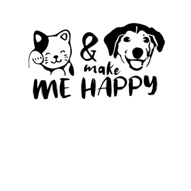 Motiv Cats Dogs Make Me Happy