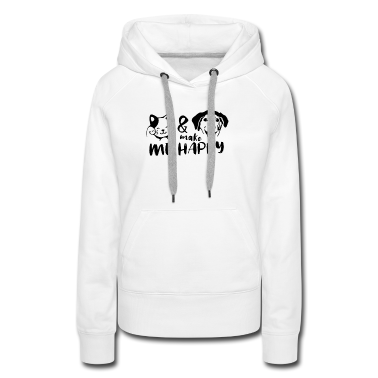 Katzen Hoodie - Cats Dogs Make Me Happy