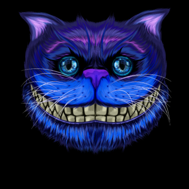 Motiv Katzengesicht Grinsende Katze Wunderland Geschenk