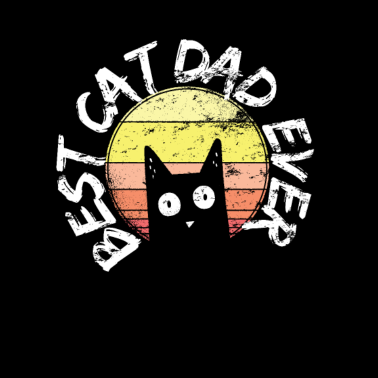 Motiv Best Cat Dad Retro Sunset Vintage Shirt