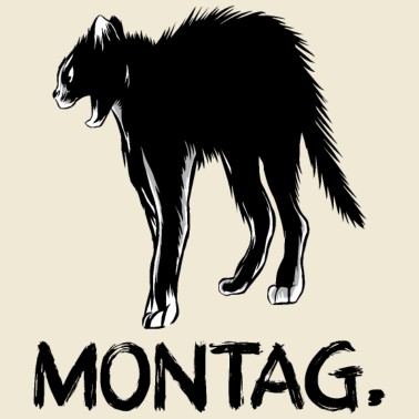 Motiv Katze Montag, schwarz