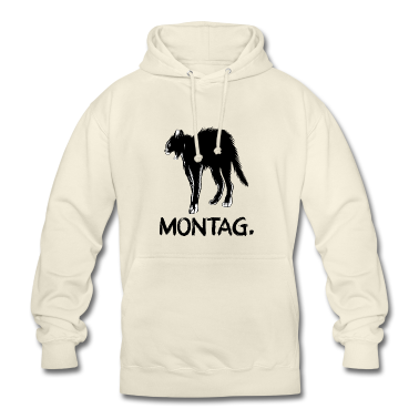 Katzen Hoodie - Katze Montag, schwarz