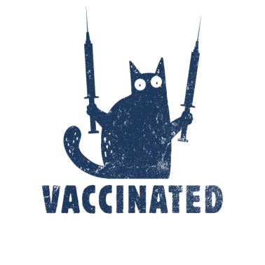 Motiv Geimpft Impfstoff Pro Impfung impfen lustig Katze