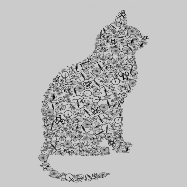 Motiv Miezekatze aus Fahrrädern Fahrrad Katze