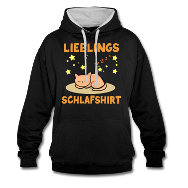 Katzen Hoodie - Schlafshirt Katzen Pyjama Katze Schlafen