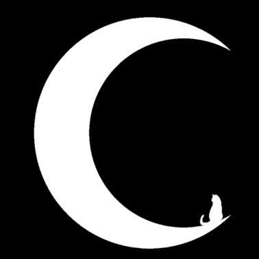 Motiv Katze Katzen Mond Chiller Geschenkidee Halbmond