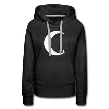 Katzen Hoodie - Katze Katzen Mond Chiller Geschenkidee Halbmond