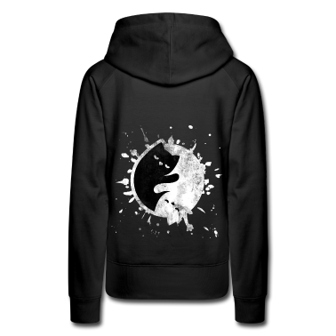Katzen Hoodie - Katze yin yang