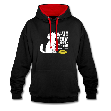 Katzen Hoodie - Hungrige Katze