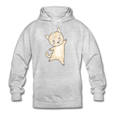 Katzen Hoodie - Katze süße Tiere Fellnase getiegrt beige Katzen