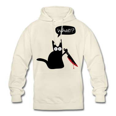 Katzen Hoodie - Katze Messer Blut Halloween what
