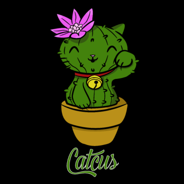 Motiv Catcus Süße Kaktus Katze