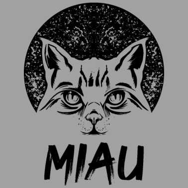 Motiv Katze miau schwarz