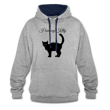Katzen Hoodie - I love my Kitty design, tierische Geschenkidee