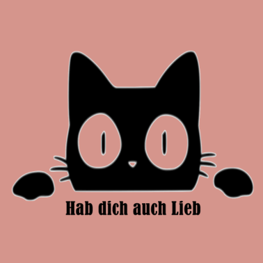 Motiv Katze, habe dich auch lieb