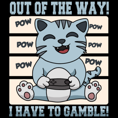 Motiv Aus dem Weg ich muss zocken Gaming Katze Gamer