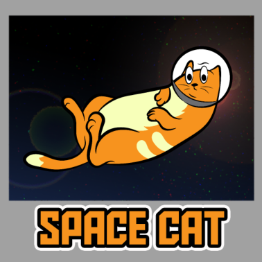 Motiv Weltraum Astronaut Katze Space Cat Damen Herren