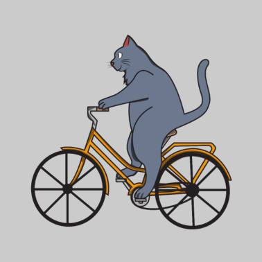 Motiv Katze Fahrrad Süß Kater Geschenkidee