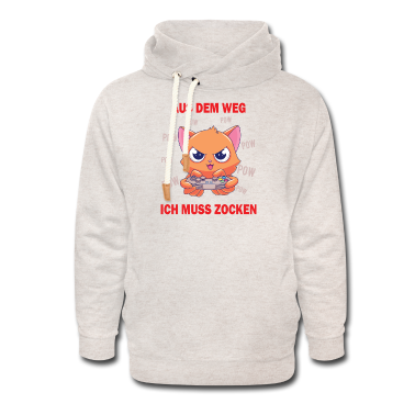 Katzen Hoodie - Gamer Spruch Gaming Katze Gaming Headset Geschenk