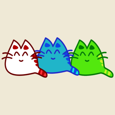 Motiv Katzen Comic Gruppe