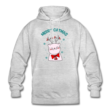 Katzen Hoodie - Katzen Weihnachten Merry Catmas Xmas