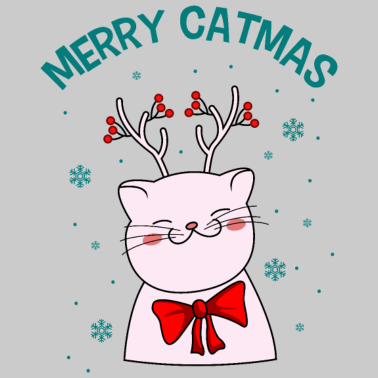 Motiv Katzen Weihnachten Merry Catmas Xmas