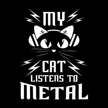 Motiv My Cat listens to Metal - cat lover gift