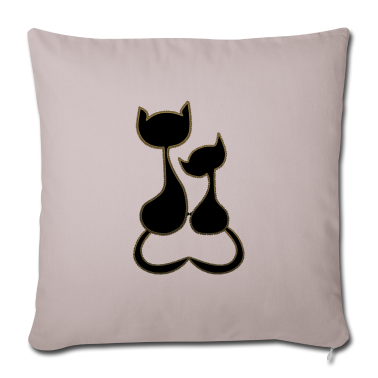 Katzen Kissenbezug - verliebte Katzen Kissen