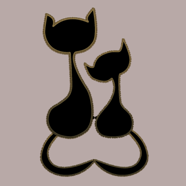 Motiv verliebte Katzen Kissen