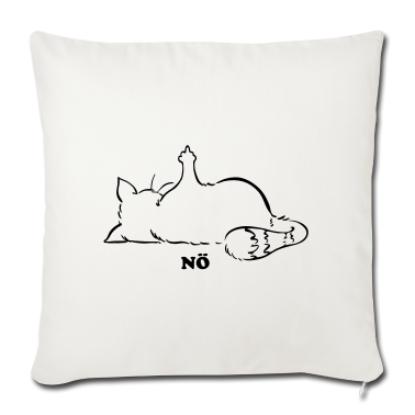 Katzen Kissenbezug - Katze Nö, Nein, No...Mittelfinger