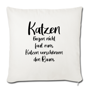 Katzen Kissenbezug - Katzen liegen nicht faul rum Katzen verschönern de