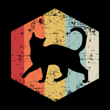 Motiv Katze Retro Style Geschenk