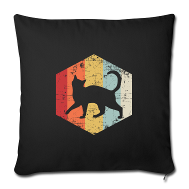 Katzen Kissenbezug - Katze Retro Style Geschenk
