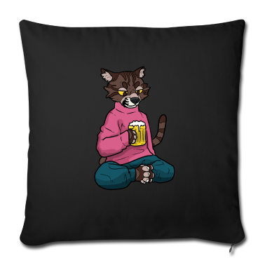 Katzen Kissenbezug - Bier Katze