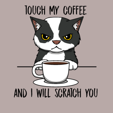 Motiv Katze Kaffee Scratch You Monday Kitty Office