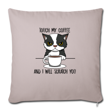 Katzen Kissenbezug - Katze Kaffee Scratch You Monday Kitty Office