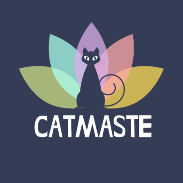 Motiv katze mit lotus und Catmaste geschenkidee