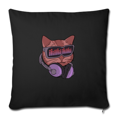 Katzen Kissenbezug - Lustige coole DJ Katze Maine Coon Perser Geschenk