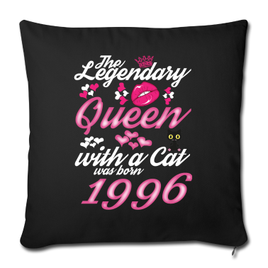 Katzen Kissenbezug - Legendäre Königin 1996 Geboren Frauen Mit Katze
