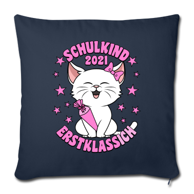 Katzen Kissenbezug - Schulkind 2021 Erstklassich Katze Einschulung
