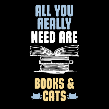 Motiv Bücher und Katzen