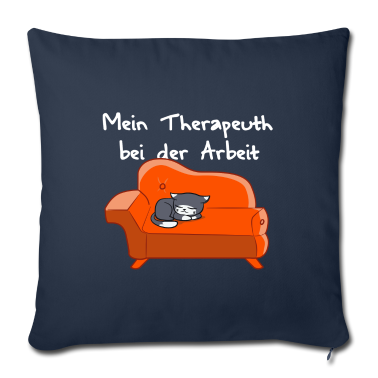 Katzen Kissenbezug - Therapeuth bei Arbeit - Katze auf dem Sofa