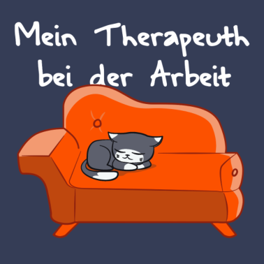 Motiv Therapeuth bei Arbeit - Katze auf dem Sofa