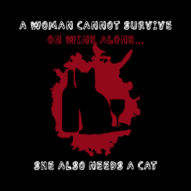 Motiv Wein und Katzen