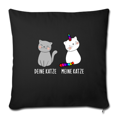 Katzen Kissenbezug - Deine Katze meine Katze
