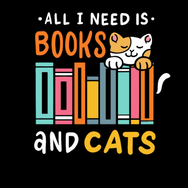 Motiv Bücher Katzen Katze