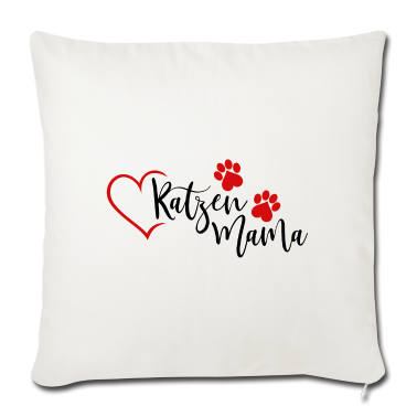 Katzen Kissenbezug - Katzenmama Katzen Mama Katze Haustier Herz rot
