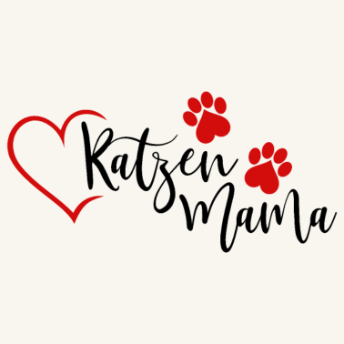 Motiv Katzenmama Katzen Mama Katze Haustier Herz rot