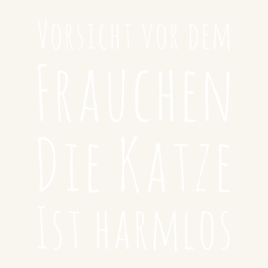 Motiv Katzen TShirt - Vorsicht vor dem Frauchen