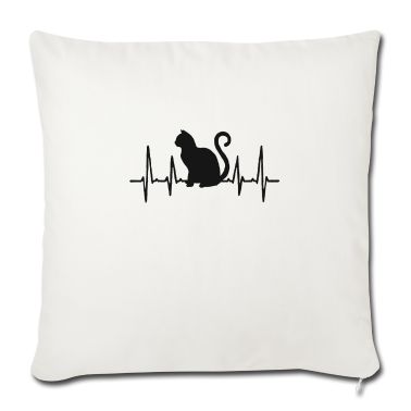 Katzen Kissenbezug - Herzschlag Katze Stubentiger Katzen Geschenk EKG